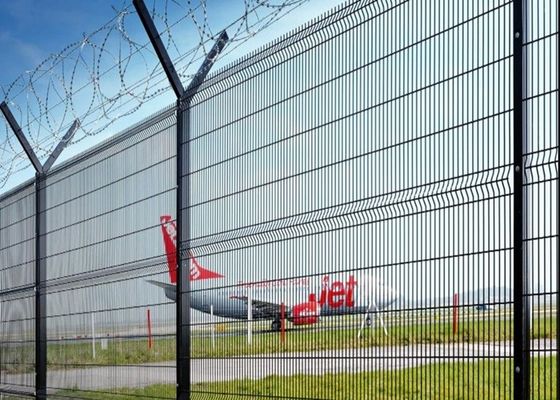 از فولاد کربن ضد زنگ PVC پوشش داده شده با سیم جوش برای حصار امنیتی