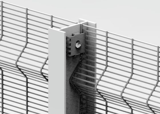 پانل های حصار مش فلزی با استحکام بالا پانل های نرده 358 مشبک 3D Anti Climbing