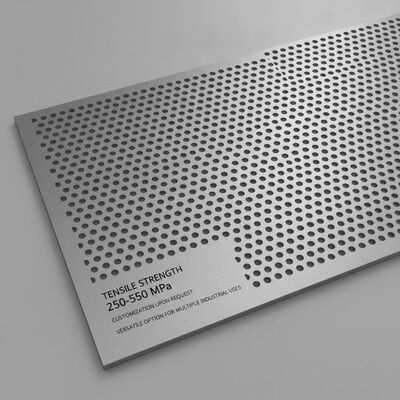 قدرت کششی 250 تا 550 MPa پنل فلزی سوراخ شده سفارشی سازی بر اساس درخواست و گزینه های گوناگون برای کاربردهای صنعتی متعدد