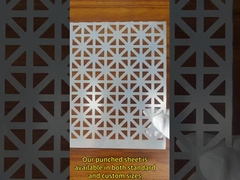 اندازه های استاندارد یا گزینه های سفارشی 304 ورق میش سوراخ شده با ضخامت 0.1-12mm